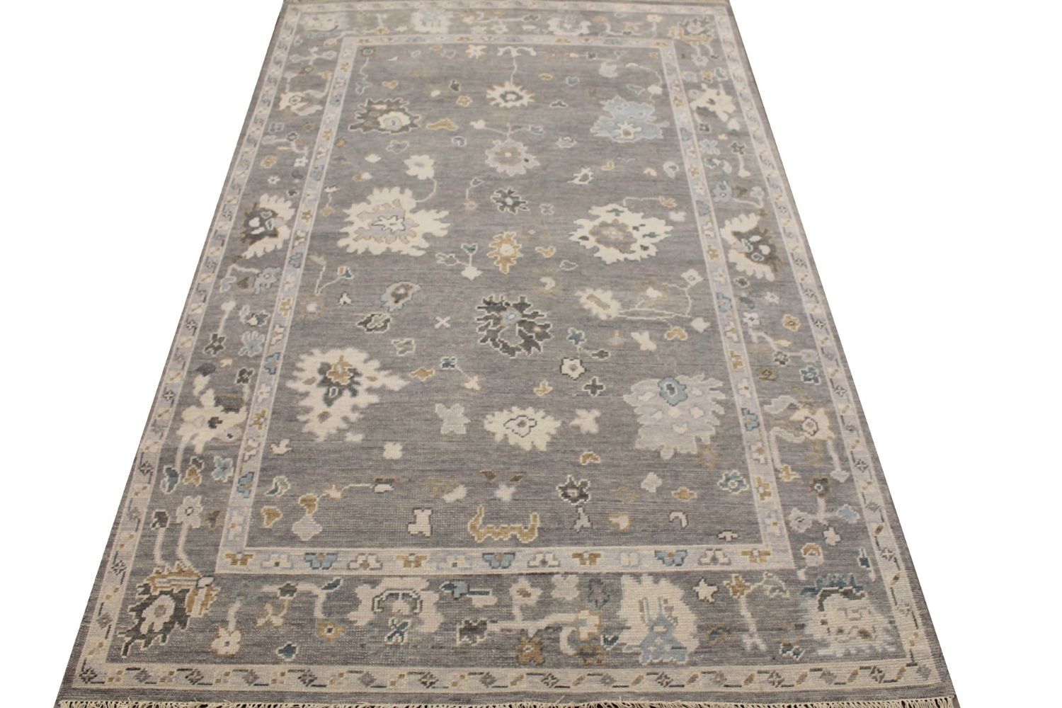 6x9 Oushak Hand Knotted Wool Area Rug - MR029433