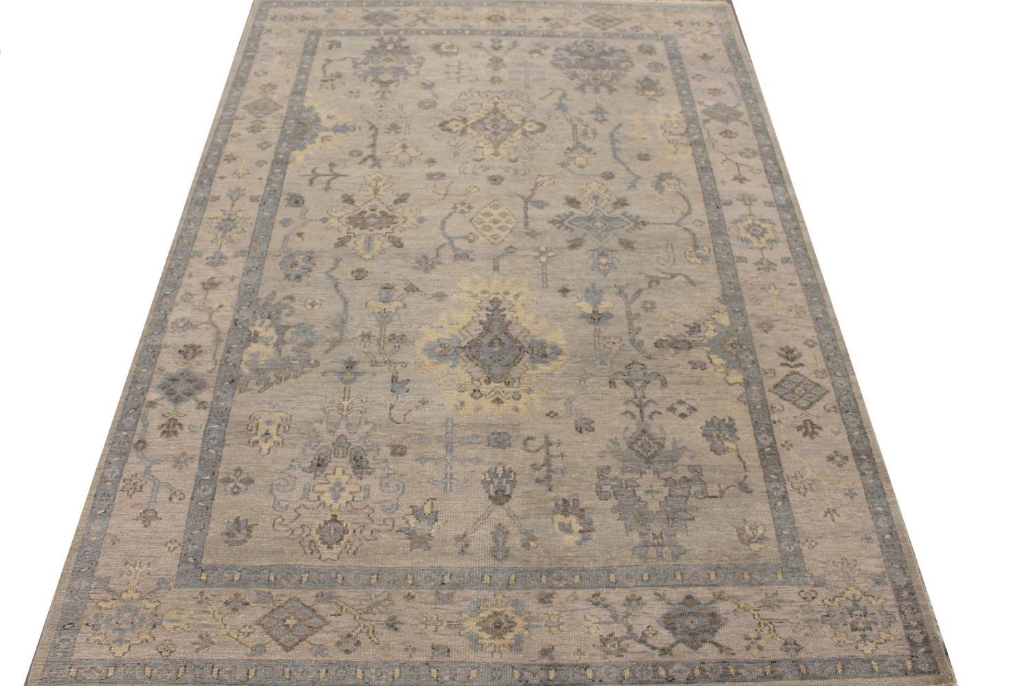 6x9 Oushak Hand Knotted Wool Area Rug - MR029434