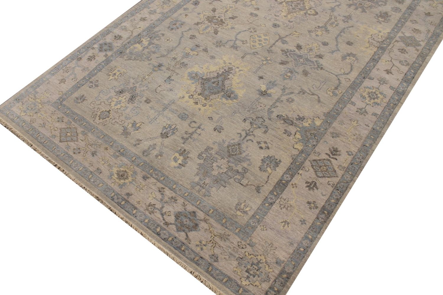 6x9 Oushak Hand Knotted Wool Area Rug - MR029434