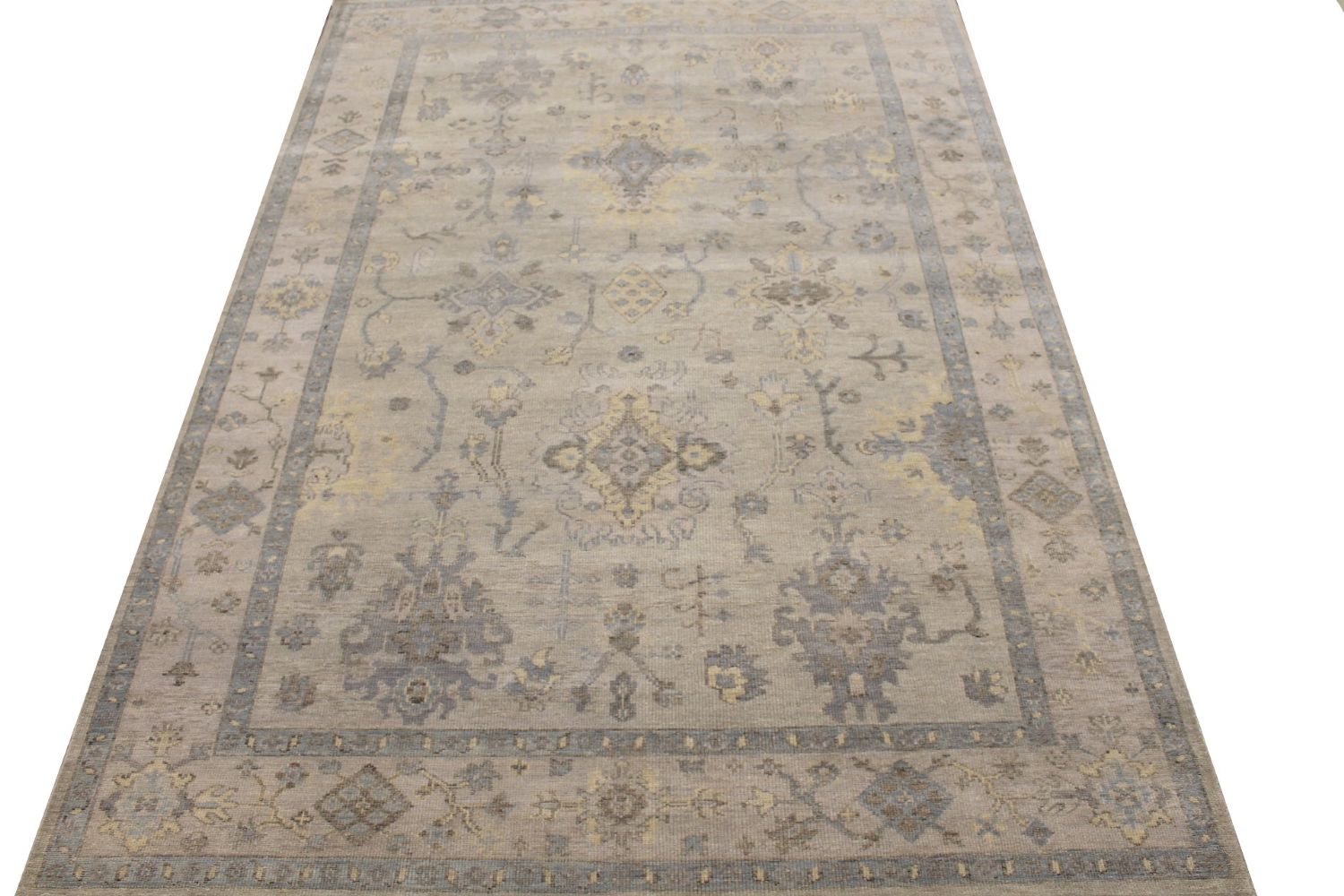 6x9 Oushak Hand Knotted Wool Area Rug - MR029434