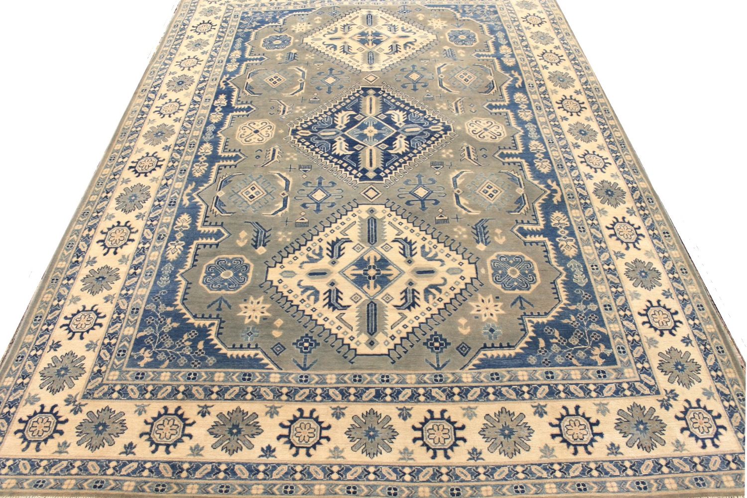 9x12 Kazak Hand Knotted Wool Area Rug - MR029514