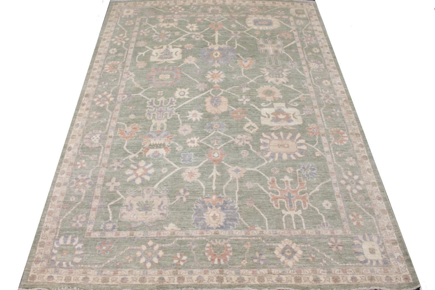 9x12 Oushak Hand Knotted Wool Area Rug - MR029675