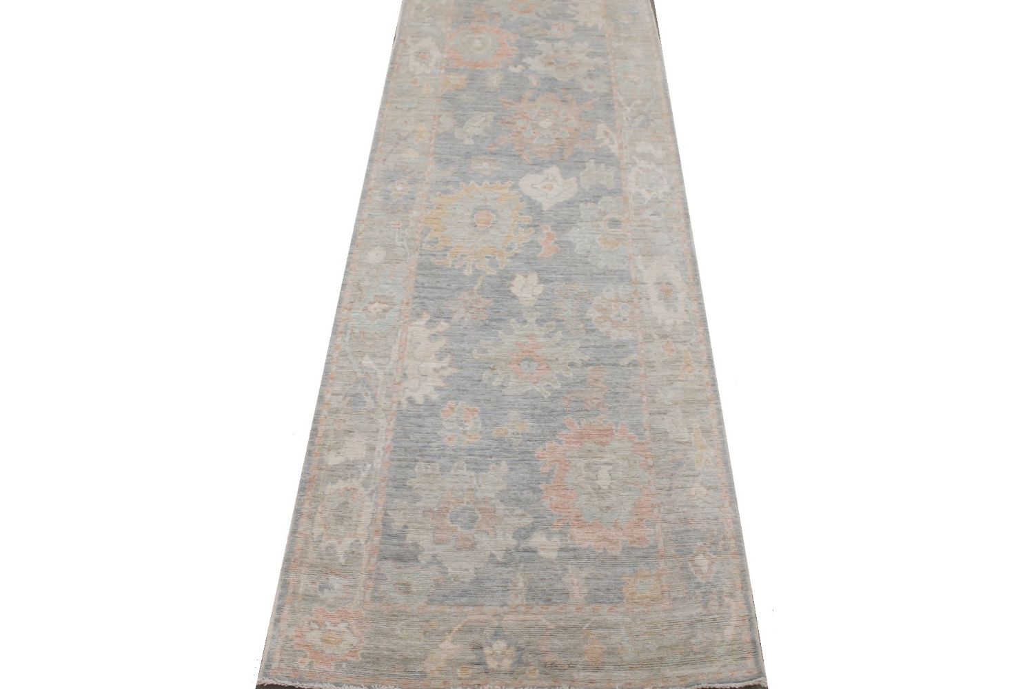 Wide Runner Oushak Hand Knotted Wool Area Rug - MR029693