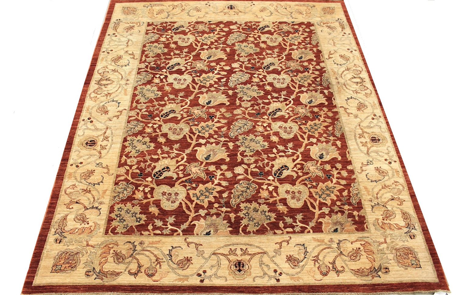 8x10 Peshawar Hand Knotted Wool Area Rug - MR029723