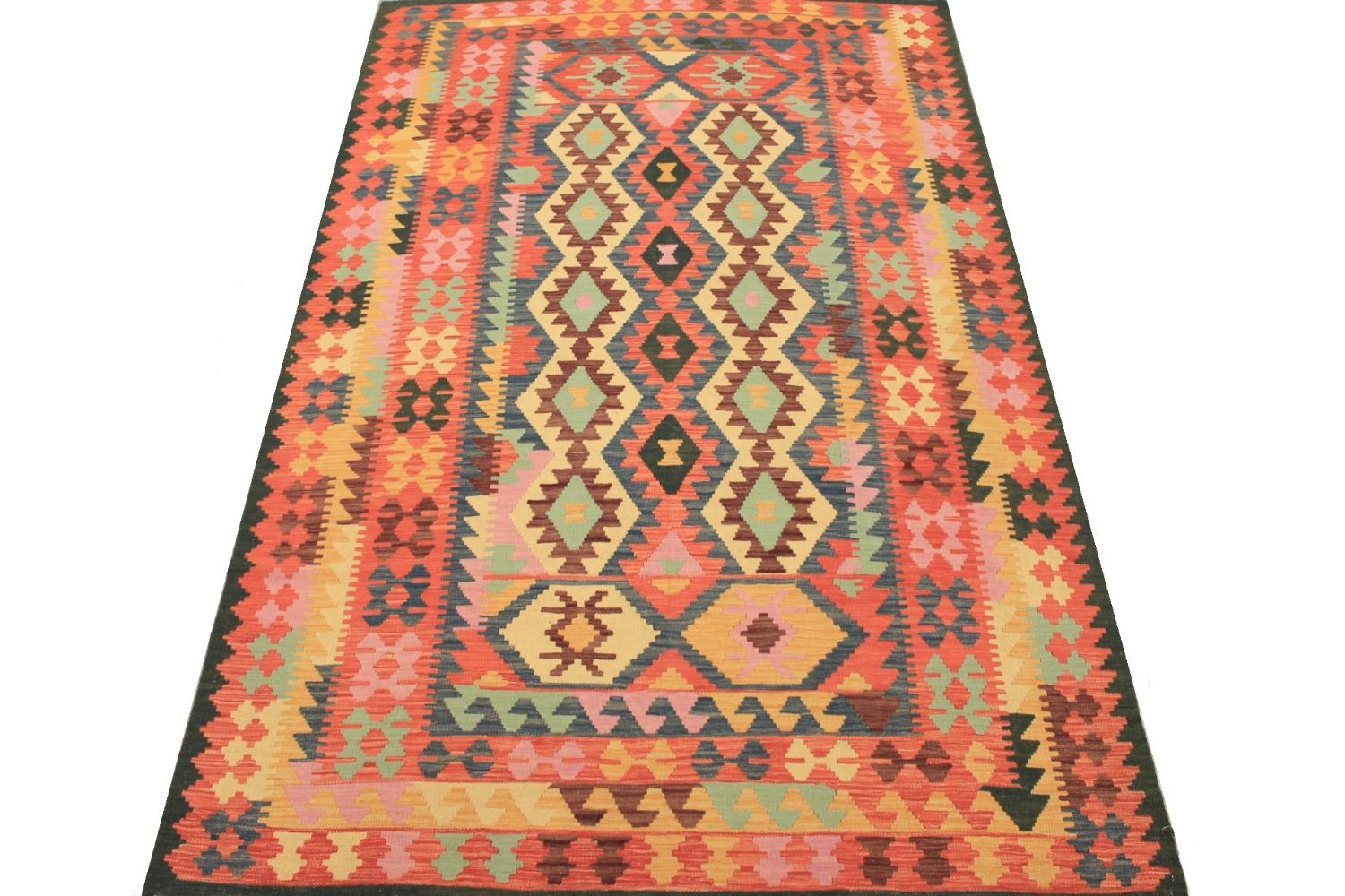 8x10 Flat Weave Hand Knotted Wool Area Rug - MR029727