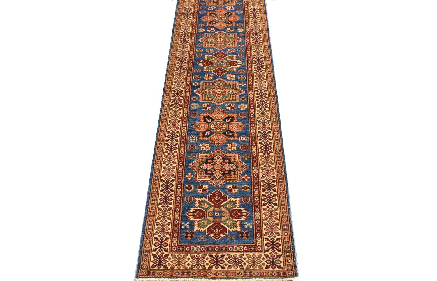 10 ft. Runner Kazak Hand Knotted Wool Area Rug - MR029738