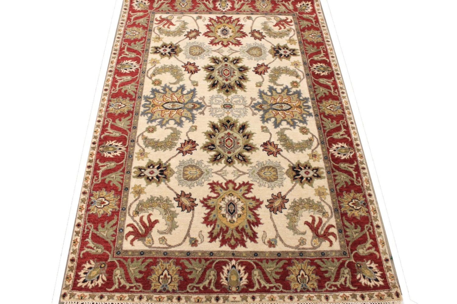 4x6 Traditional Hand Knotted Wool Area Rug - MR029778
