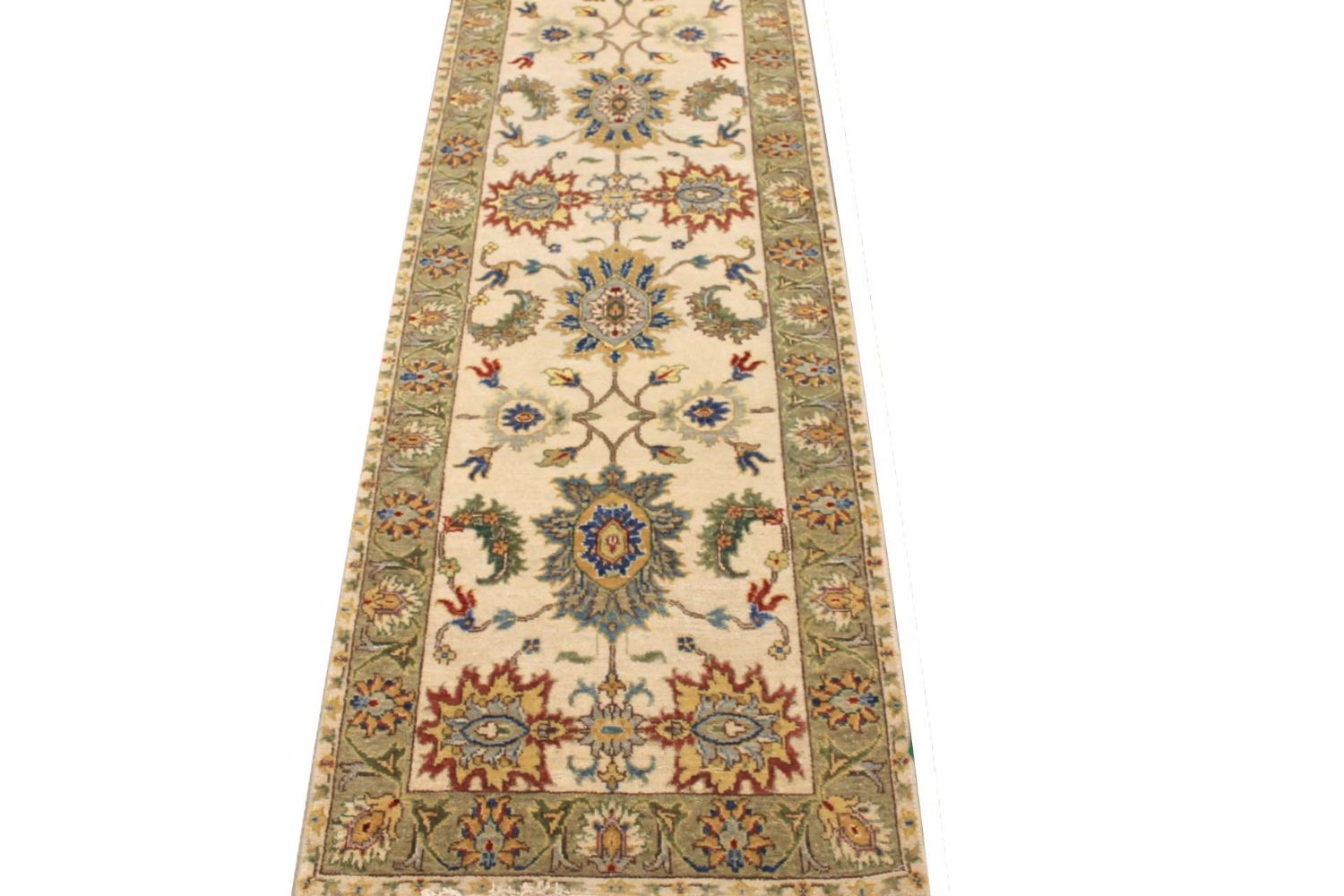 8 ft. Runner Traditional Hand Knotted Wool Area Rug - MR029779