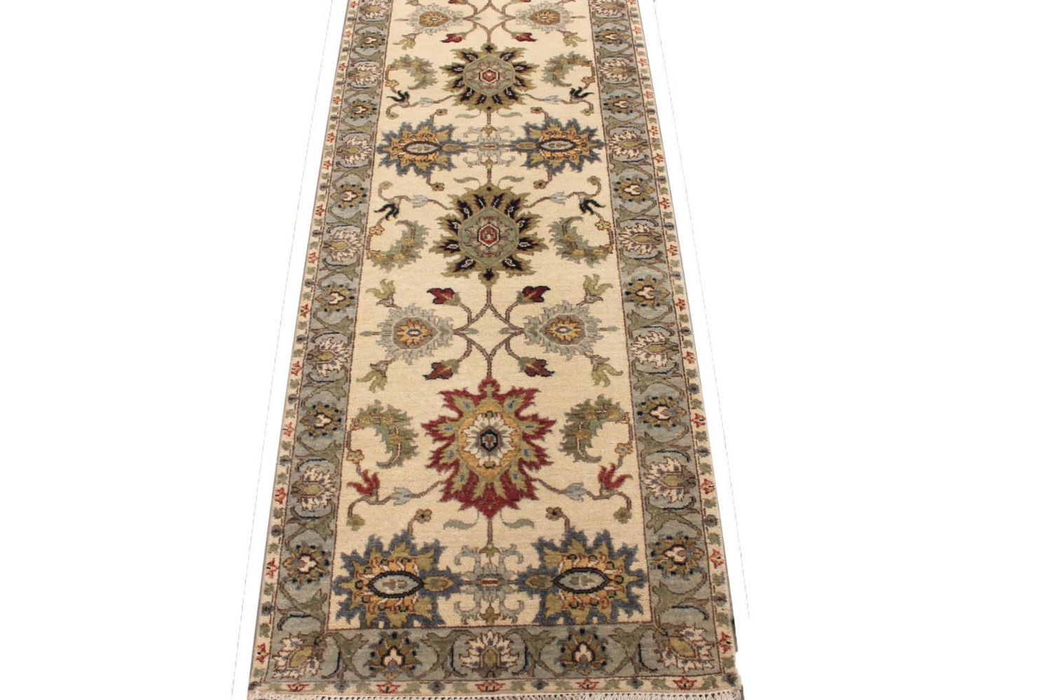 8 ft. Runner Traditional Hand Knotted Wool Area Rug - MR029783