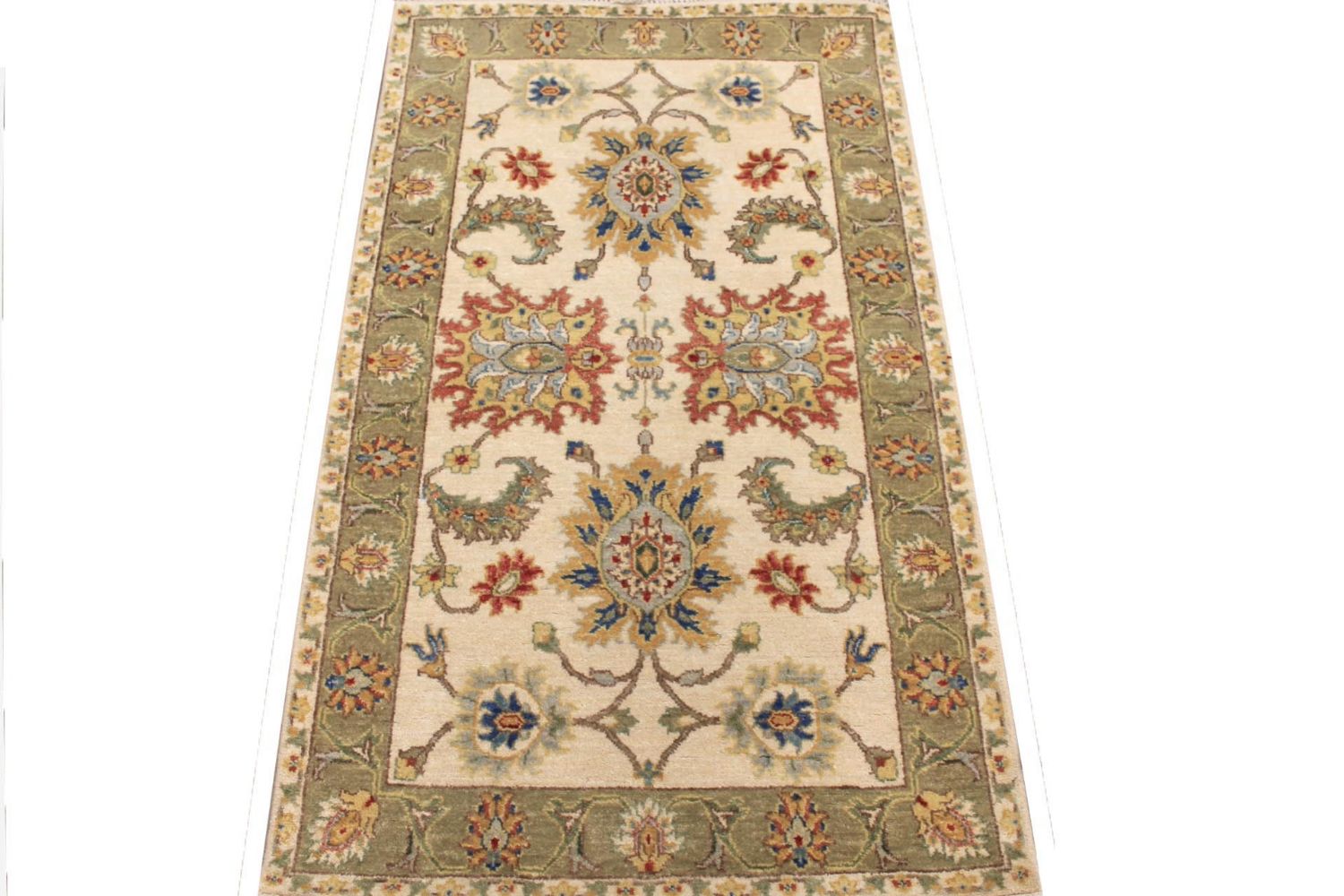 3x5 Traditional Hand Knotted Wool Area Rug - MR029786