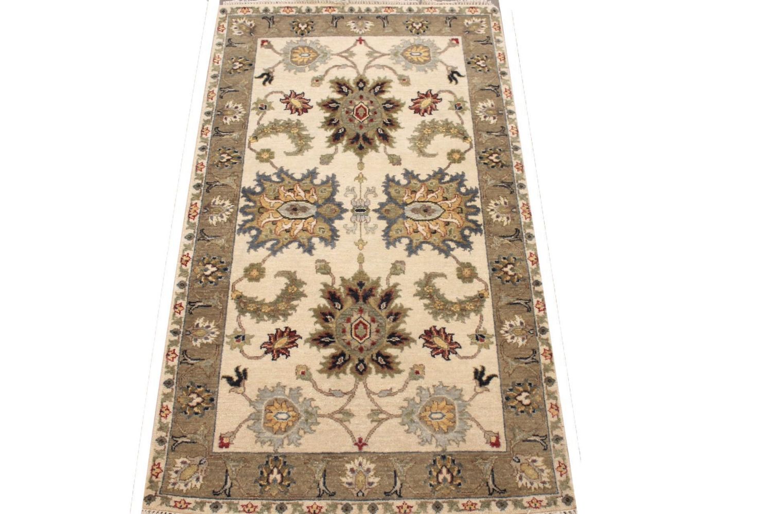 3x5 Traditional Hand Knotted Wool Area Rug - MR029787