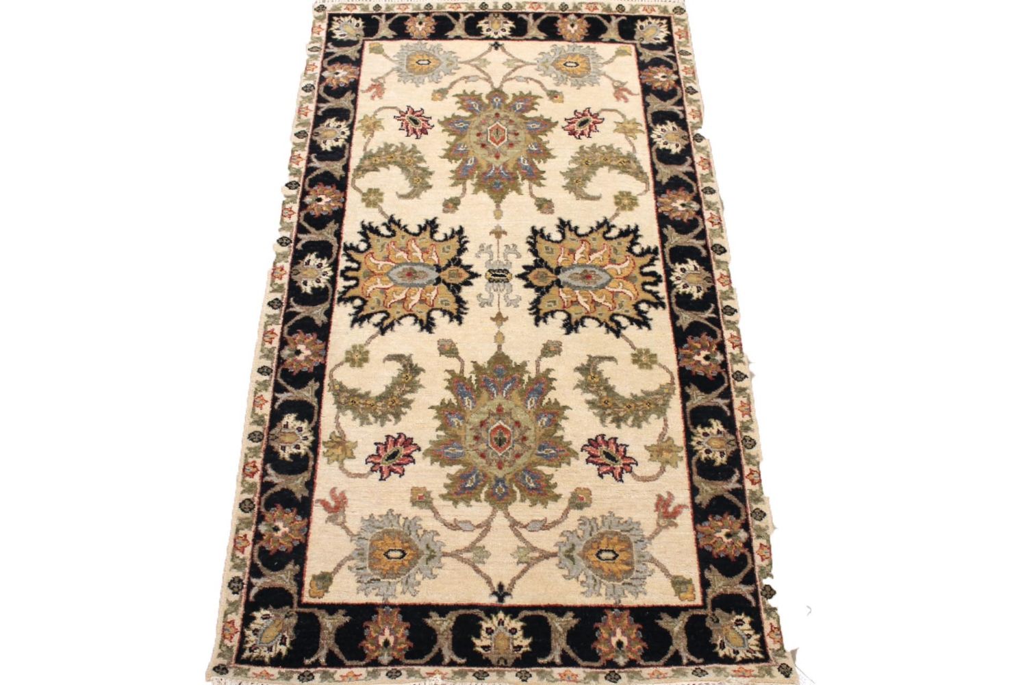 3x5 Traditional Hand Knotted Wool Area Rug - MR029788