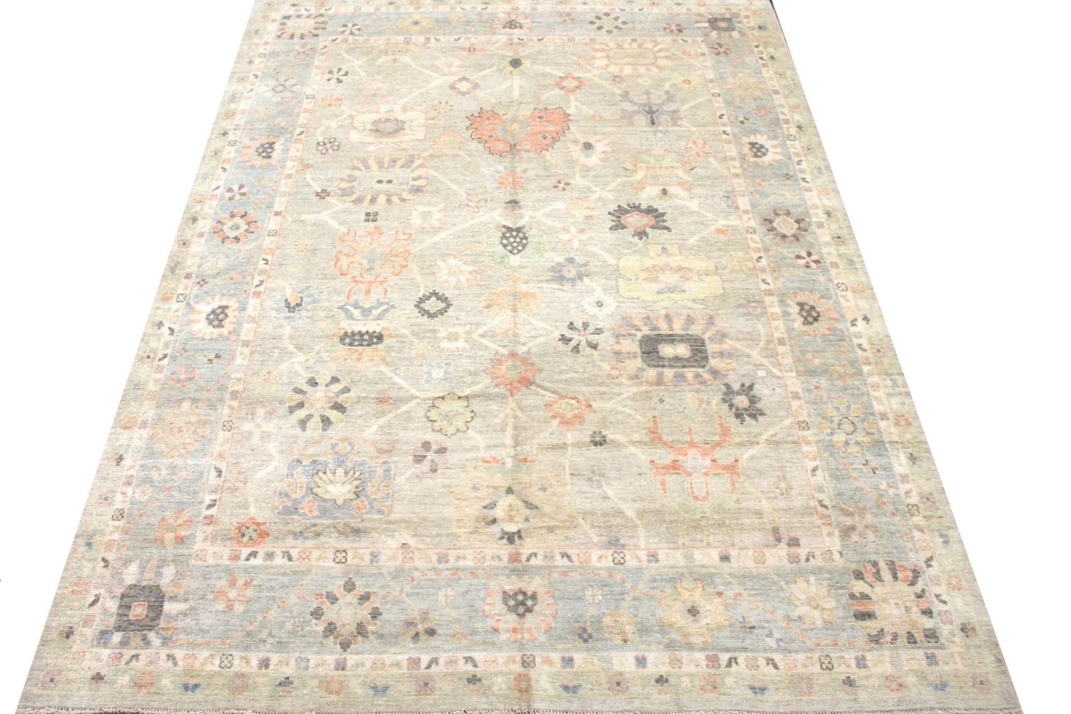 9x12 Oushak Hand Knotted Wool Area Rug - MR029858