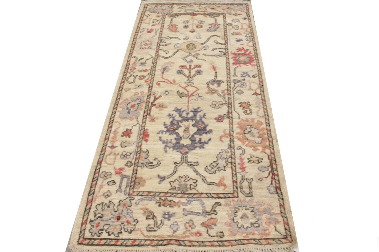 6 ft. Runner Oushak Hand Knotted Wool Area Rug - MR029918