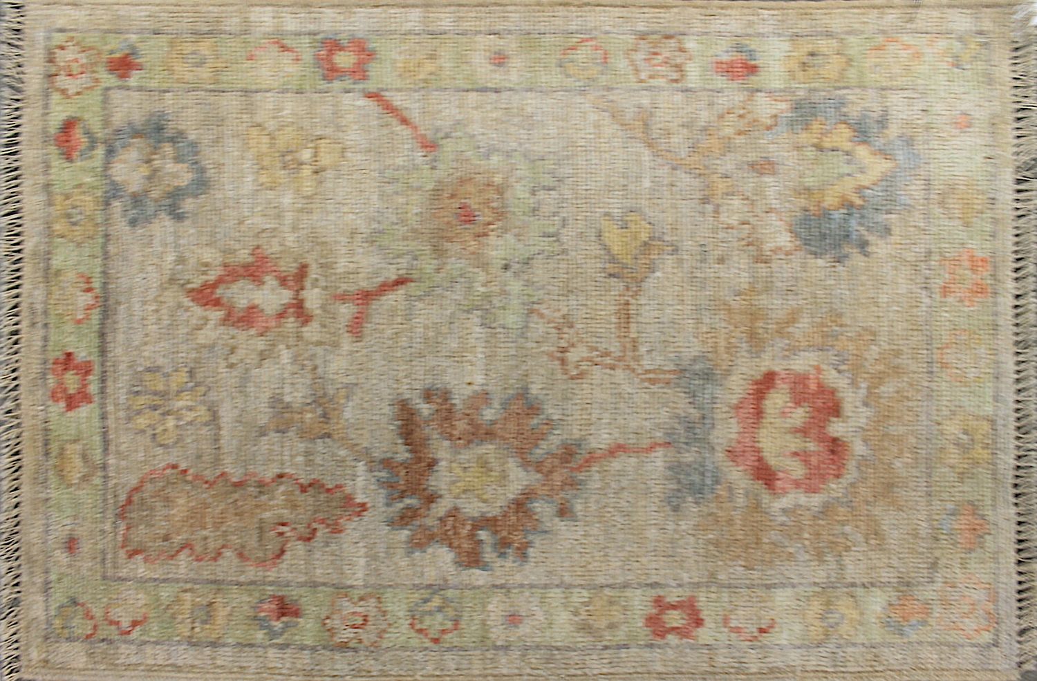 2X3 Oushak Hand Knotted Wool Area Rug - MR029921