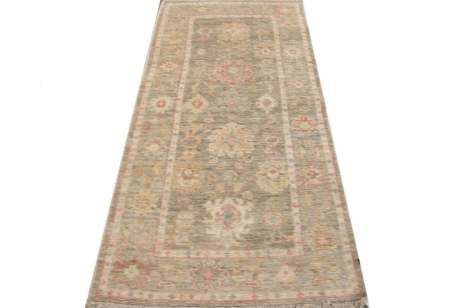 6 ft. Runner Oushak Hand Knotted Wool Area Rug - MR029942