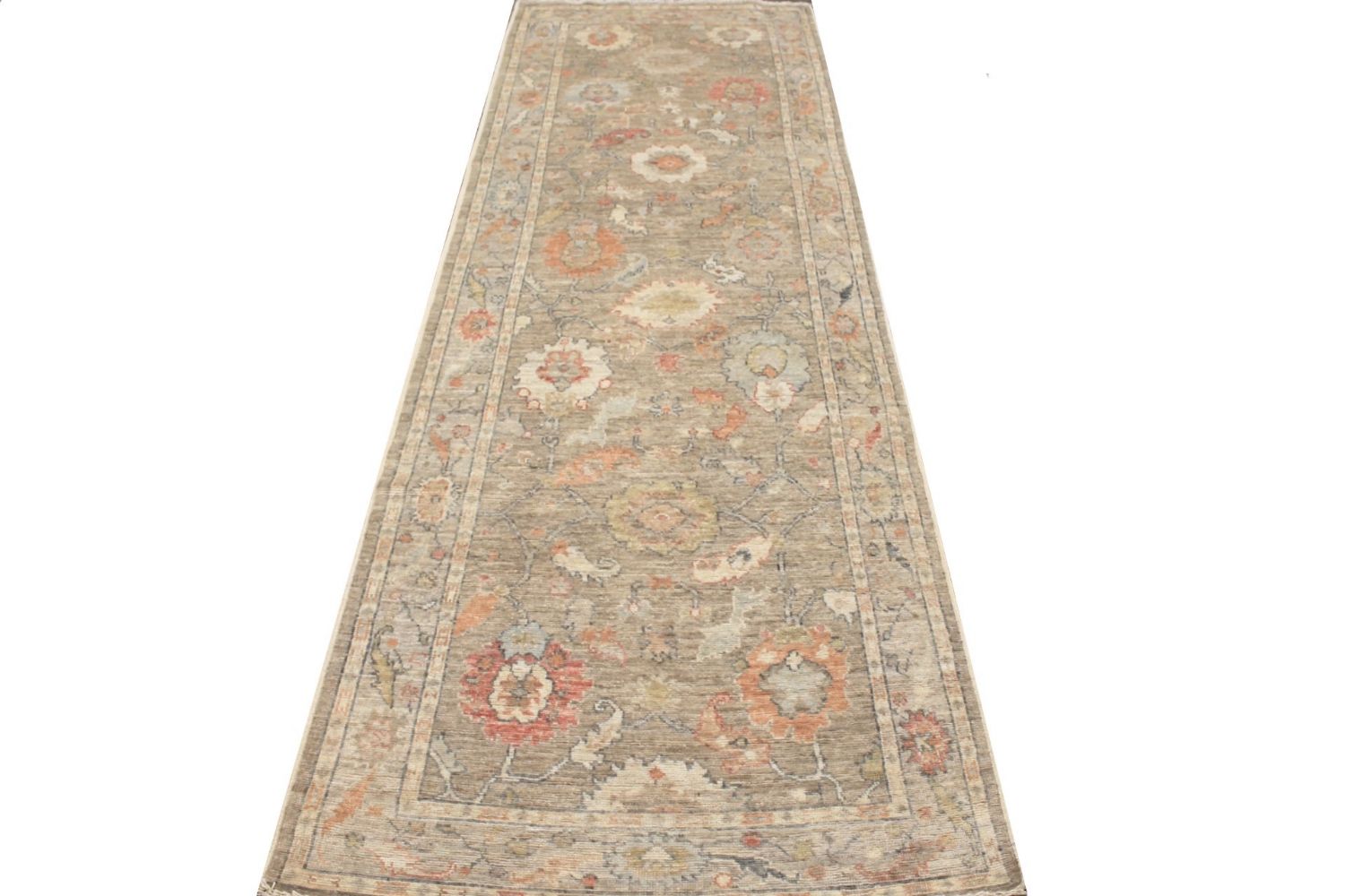Wide Runner Oushak Hand Knotted Wool Area Rug - MR029946