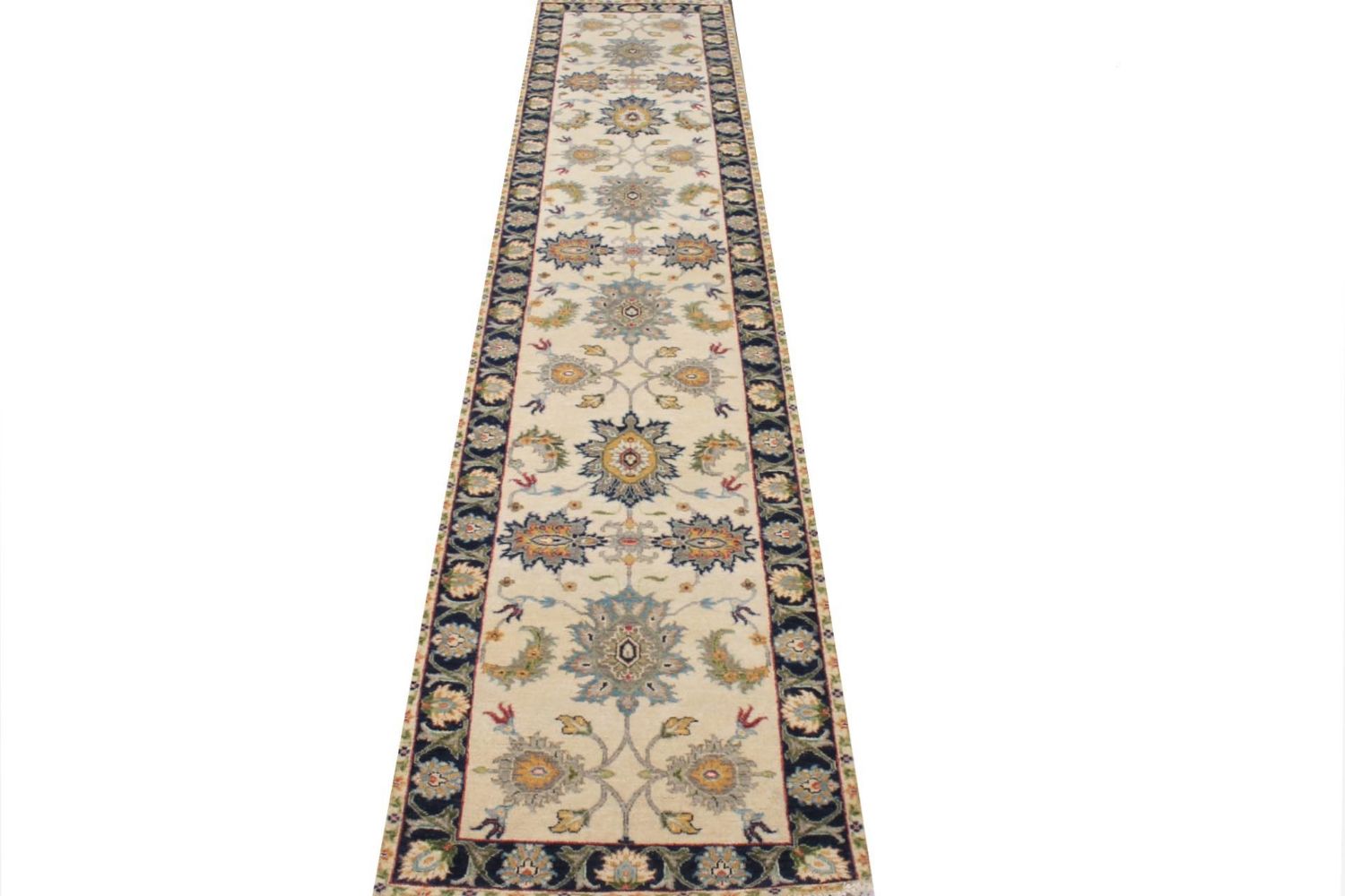 12 ft. Runner Traditional Hand Knotted Wool Area Rug - MR029984
