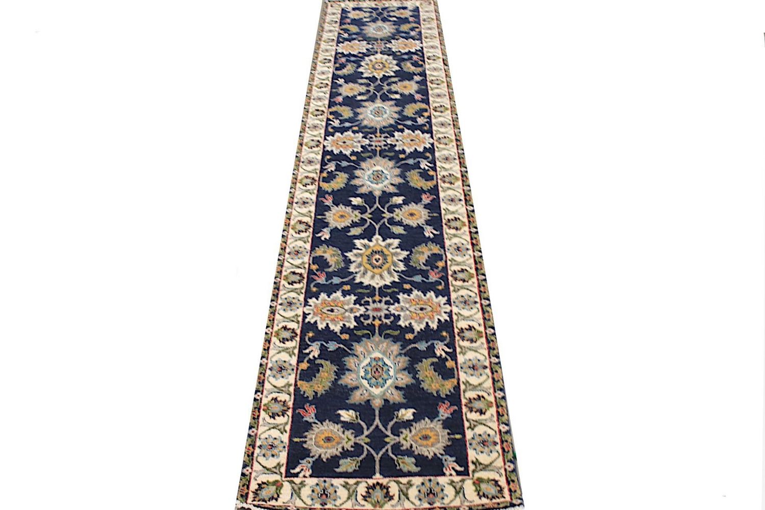 12 ft. Runner Traditional Hand Knotted Wool Area Rug - MR029985