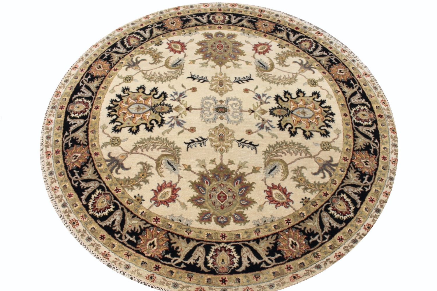 6 ft. - 7 ft. Round & Square Traditional Hand Knotted Wool Area Rug - MR029990