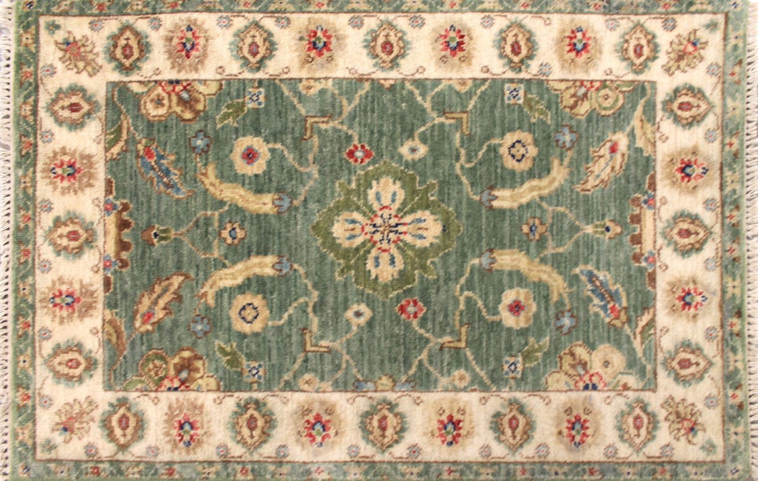 2X3 Traditional Hand Knotted Wool Area Rug - MR030013