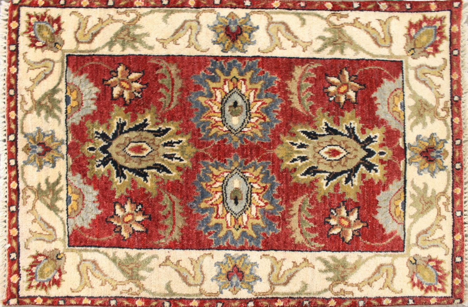 2X3 Traditional Hand Knotted Wool Area Rug - MR030017