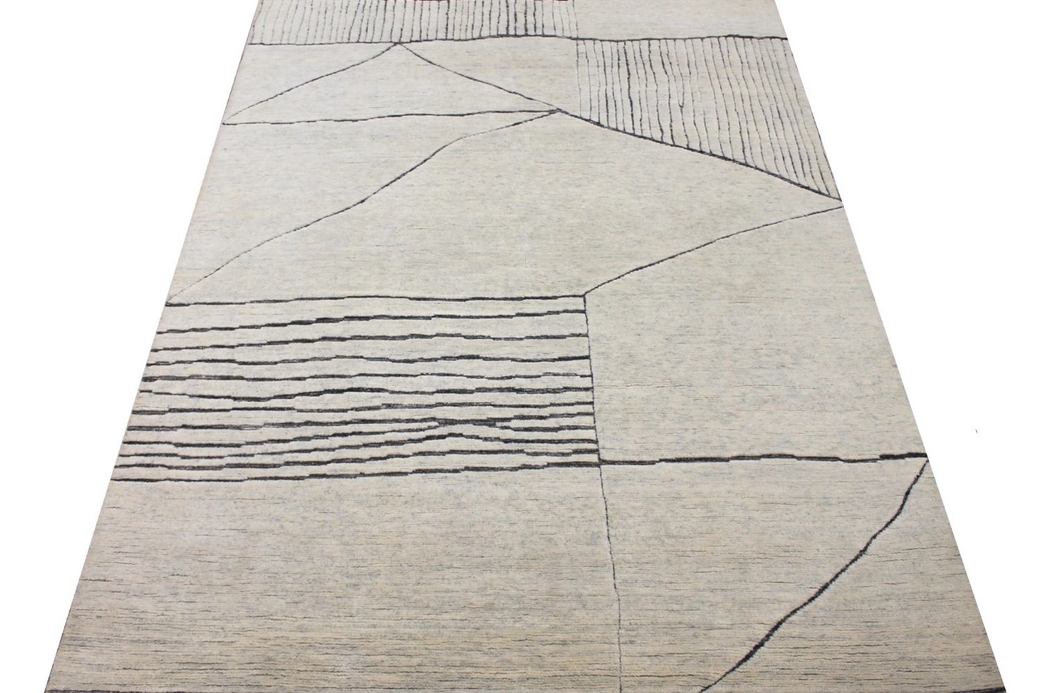 8x10 Casual Hand Knotted Wool Area Rug - MR030019