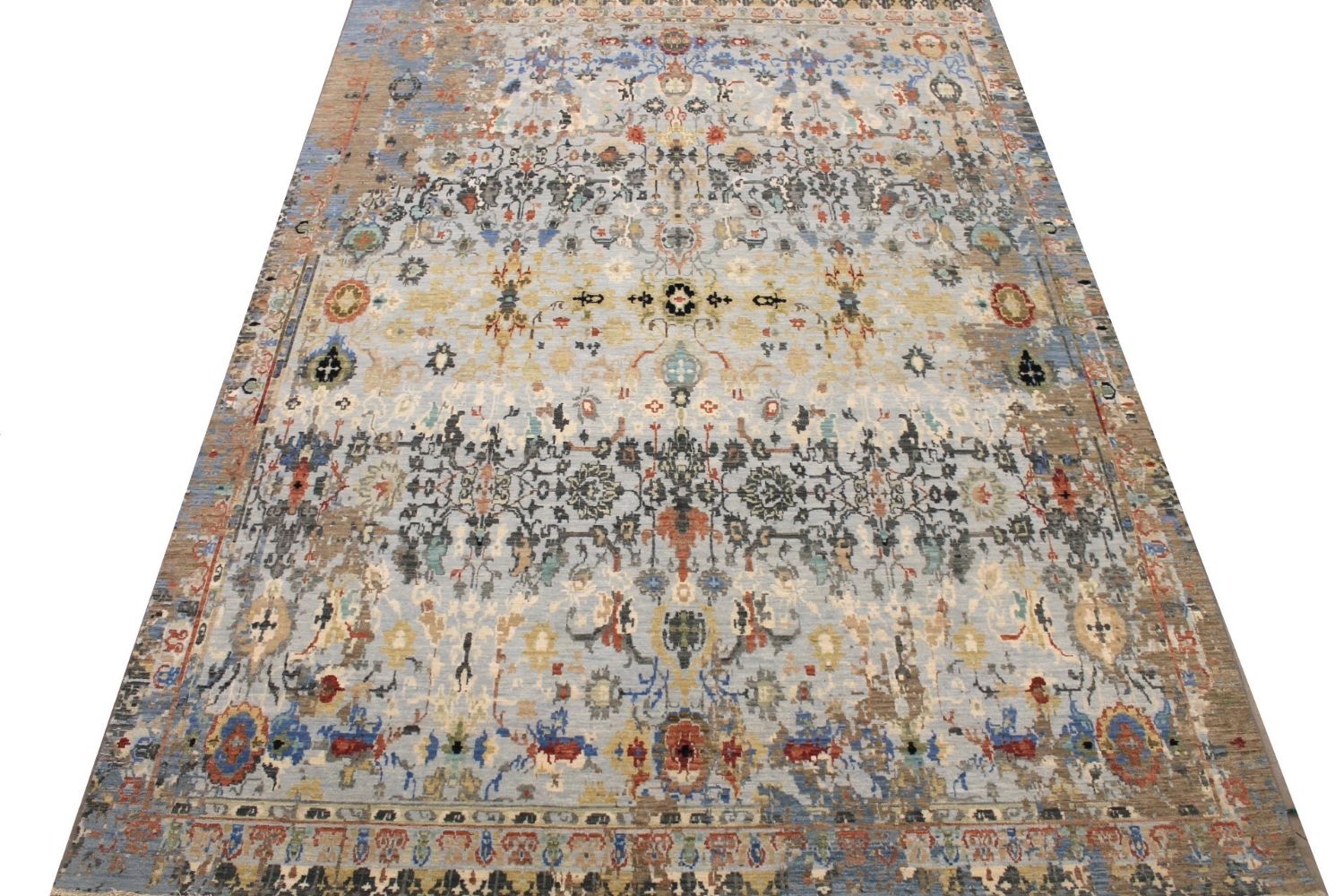 9x12 Transitional Hand Knotted Wool Area Rug - MR030031