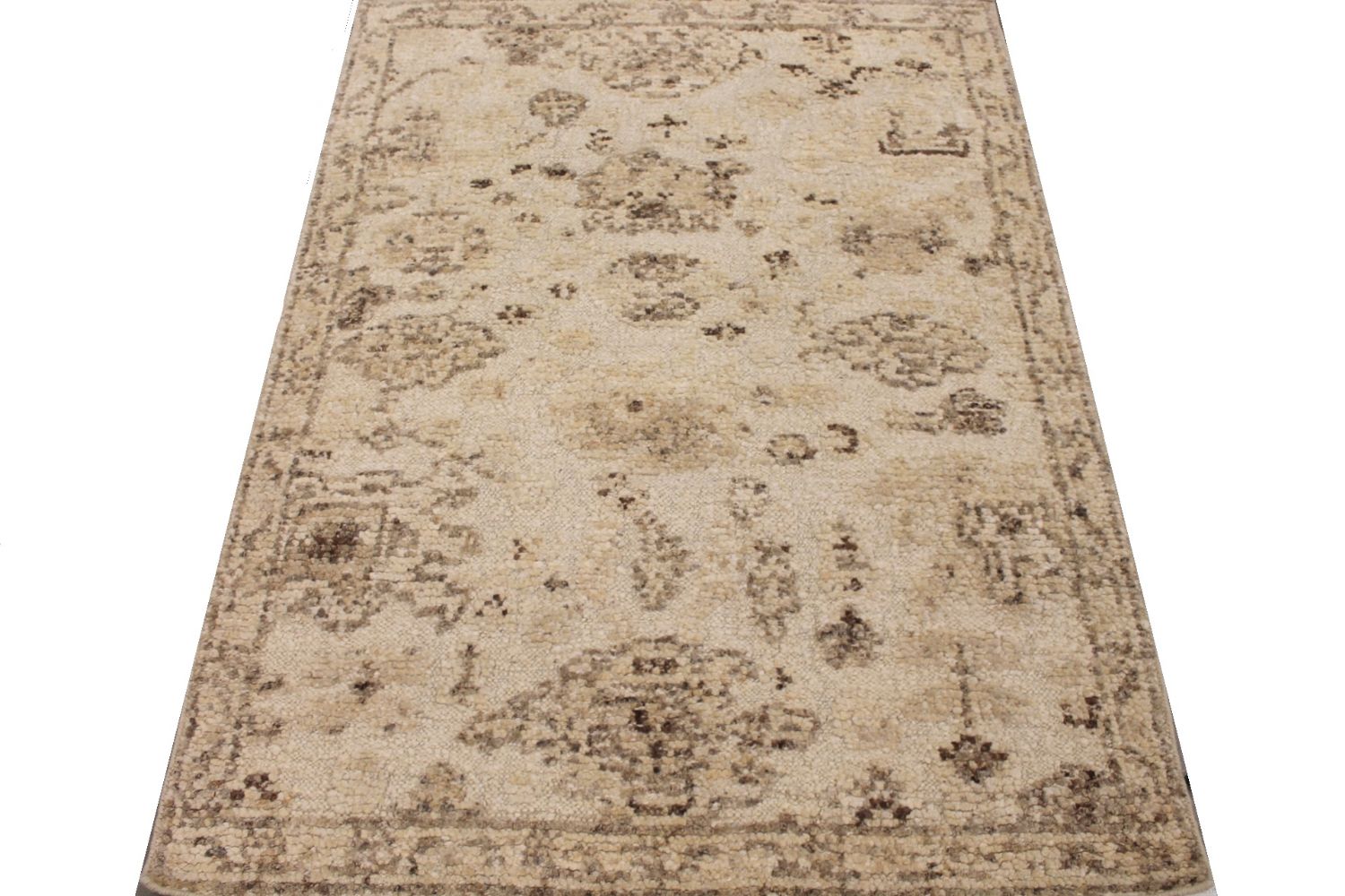 4x6 Casual Hand Knotted Wool Area Rug - MR030053