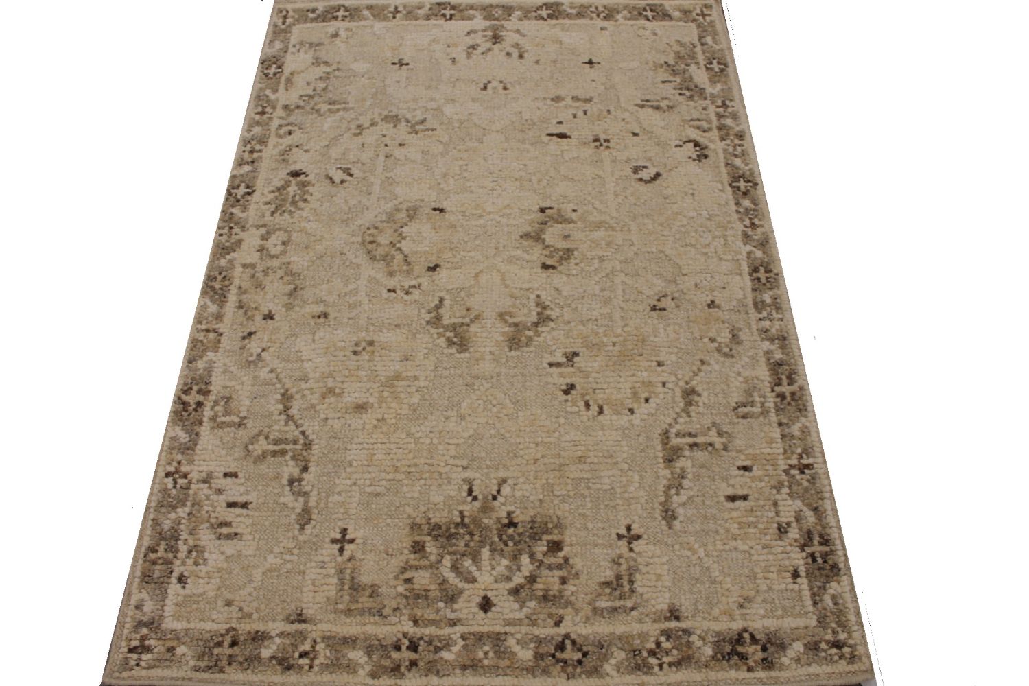 4x6 Casual Hand Knotted Wool Area Rug - MR030059