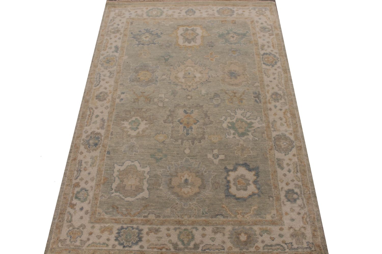 4x6 Casual Hand Knotted Wool Area Rug - MR030112