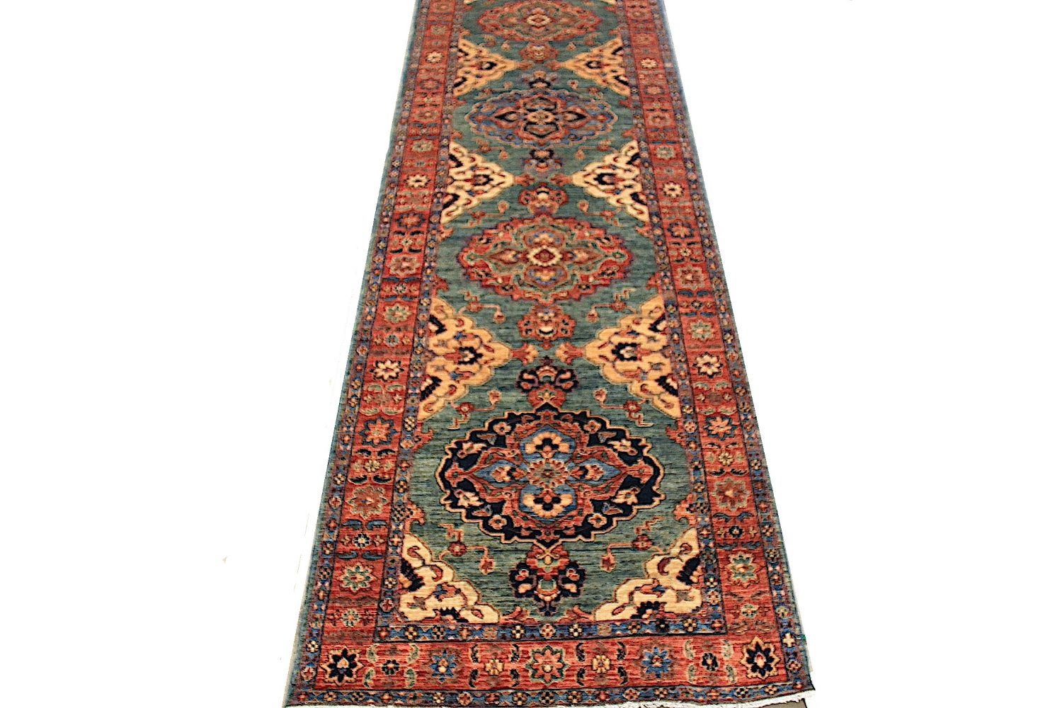 Wide Runner Aryana & Antique Revivals Hand Knotted Wool Area Rug - MR030196