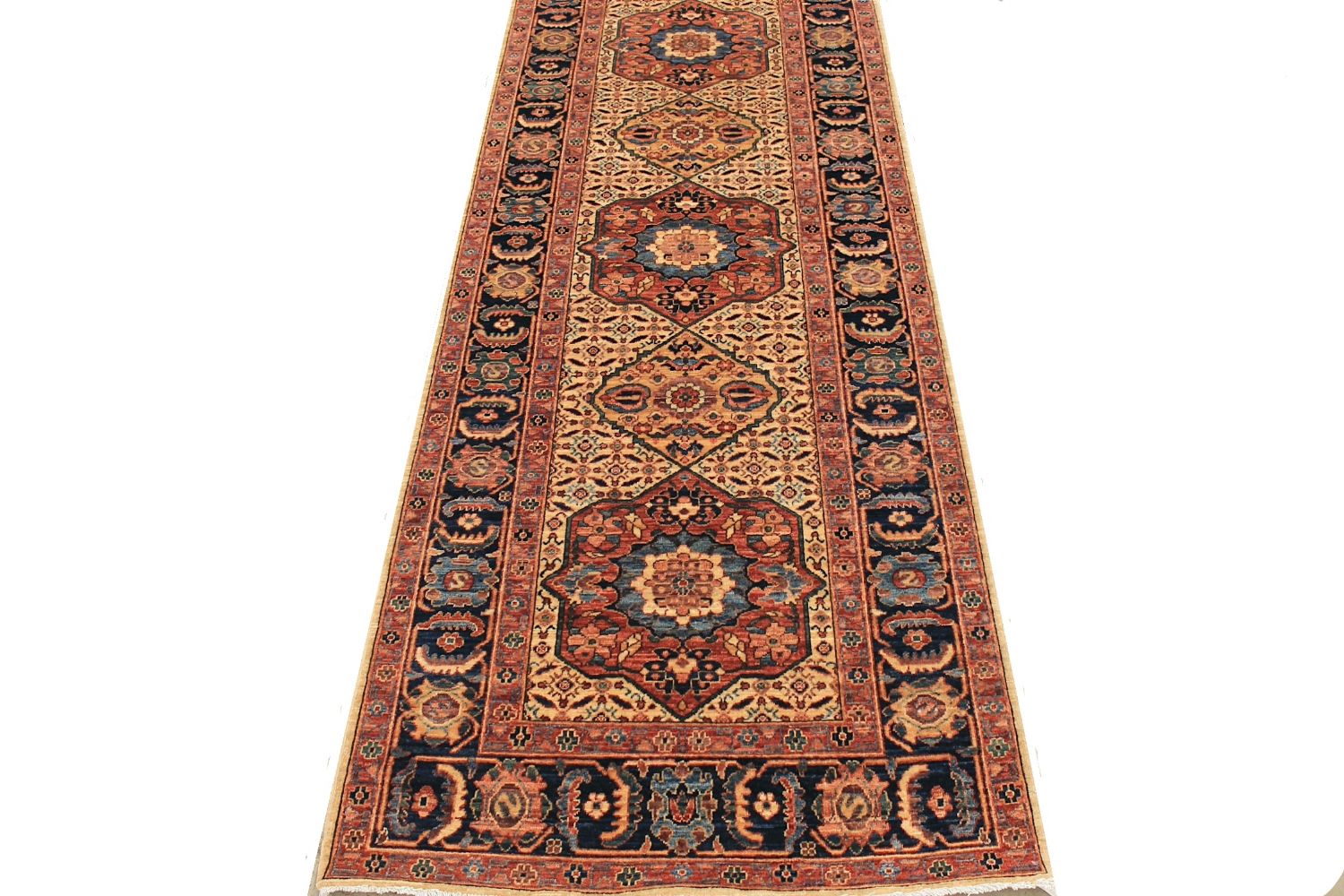 Wide Runner Aryana & Antique Revivals Hand Knotted Wool Area Rug - MR030198