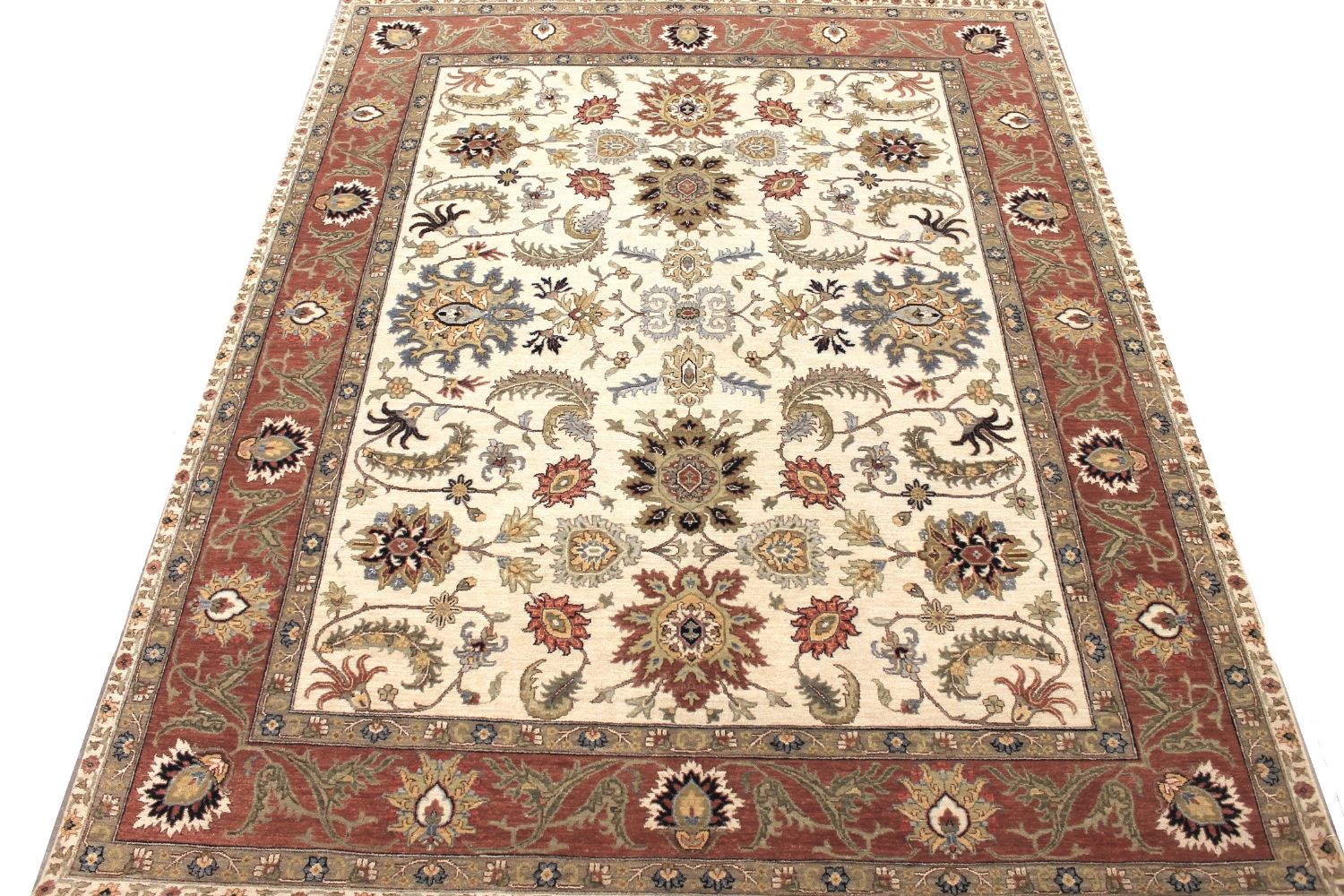 8x10 Traditional Hand Knotted Wool Area Rug - MR030253