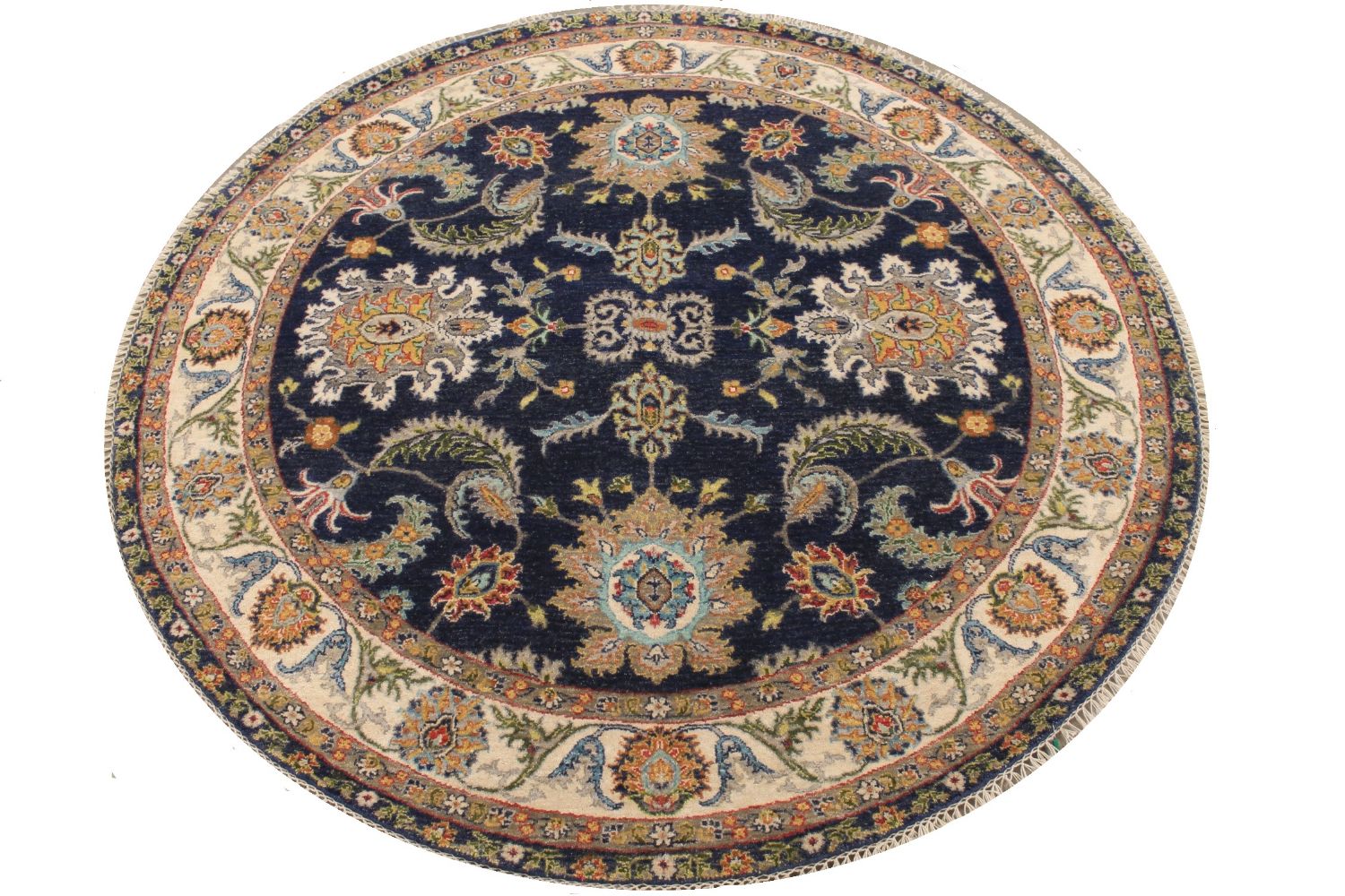 6 ft. - 7 ft. Round & Square Traditional Hand Knotted Wool Area Rug - MR030259