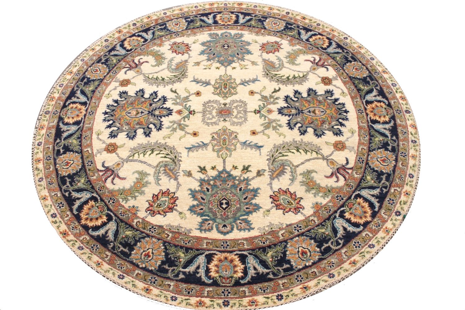 6 ft. - 7 ft. Round & Square Traditional Hand Knotted Wool Area Rug - MR030266