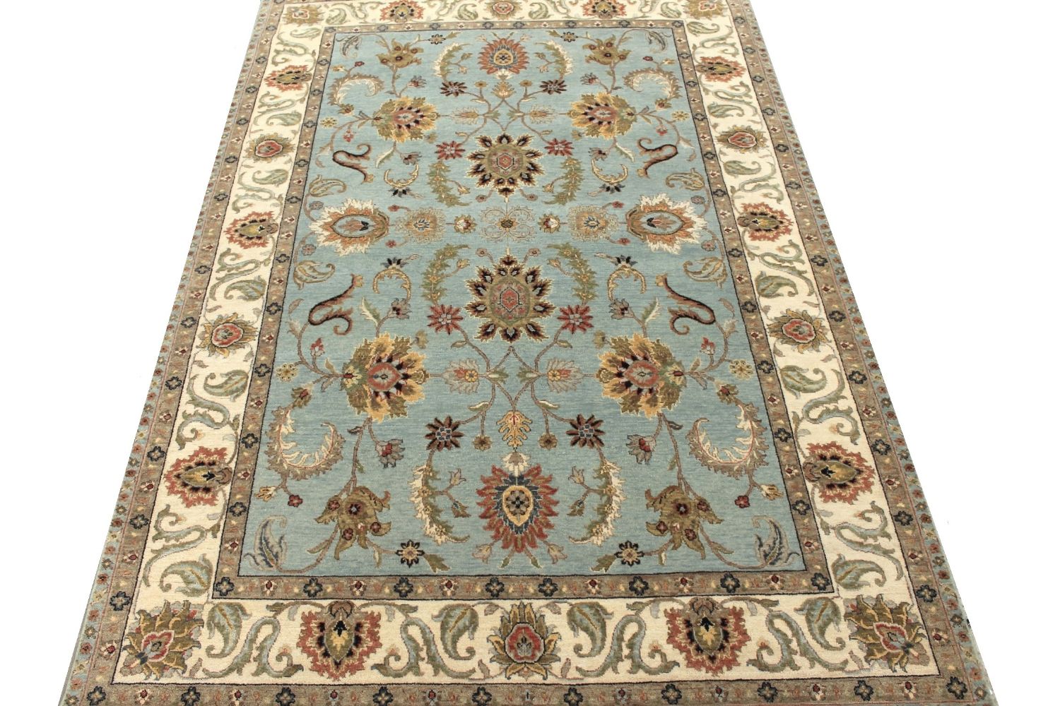 6x9 Traditional Hand Knotted Wool Area Rug - MR030267