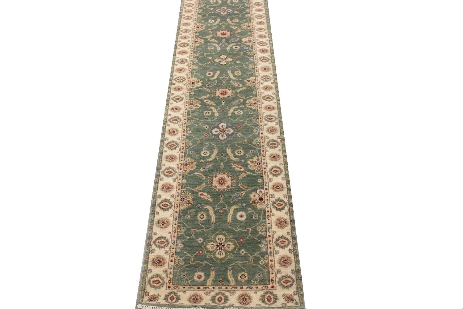 12 ft. Runner Traditional Hand Knotted Wool Area Rug - MR030268