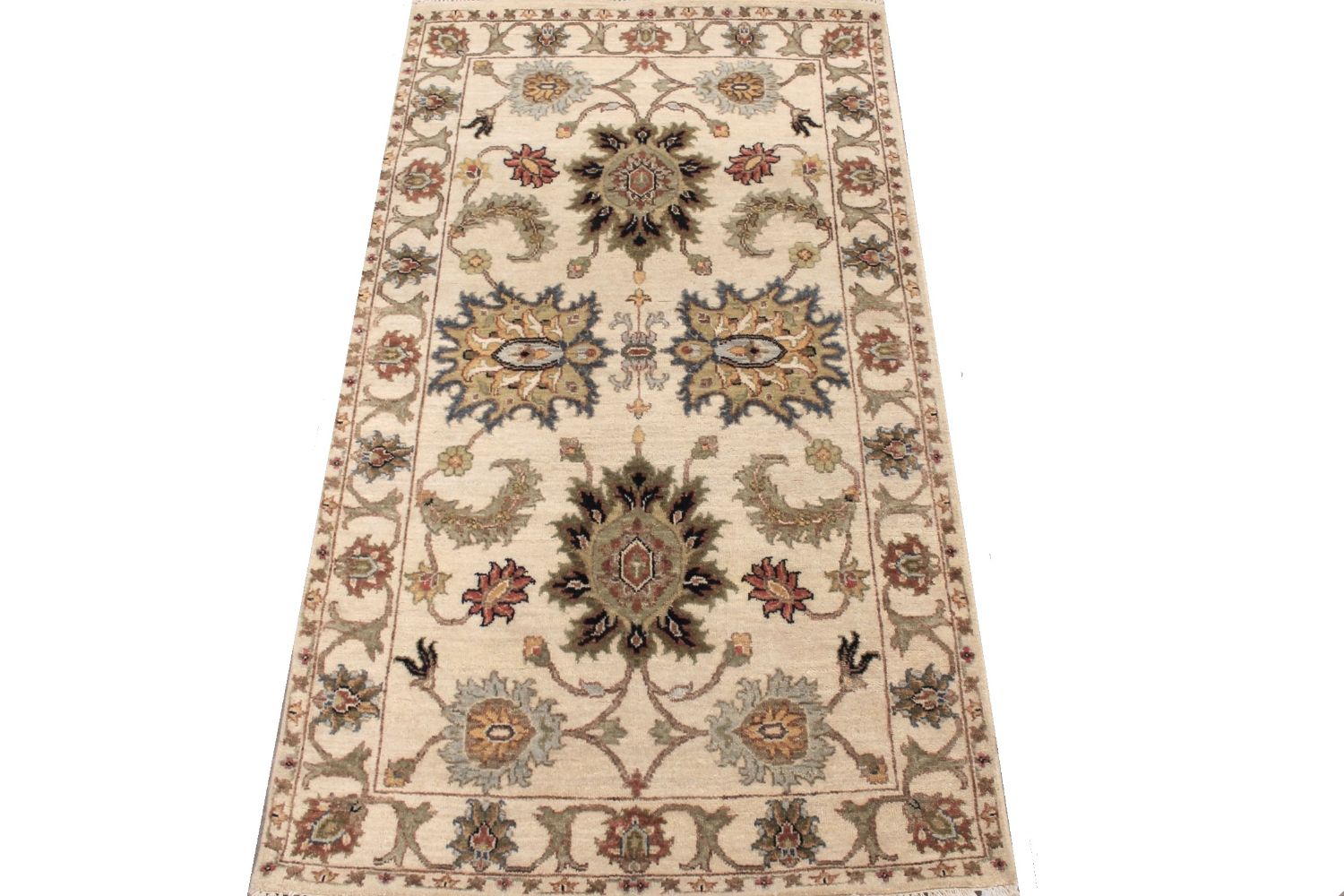 3x5 Traditional Hand Knotted Wool Area Rug - MR030275
