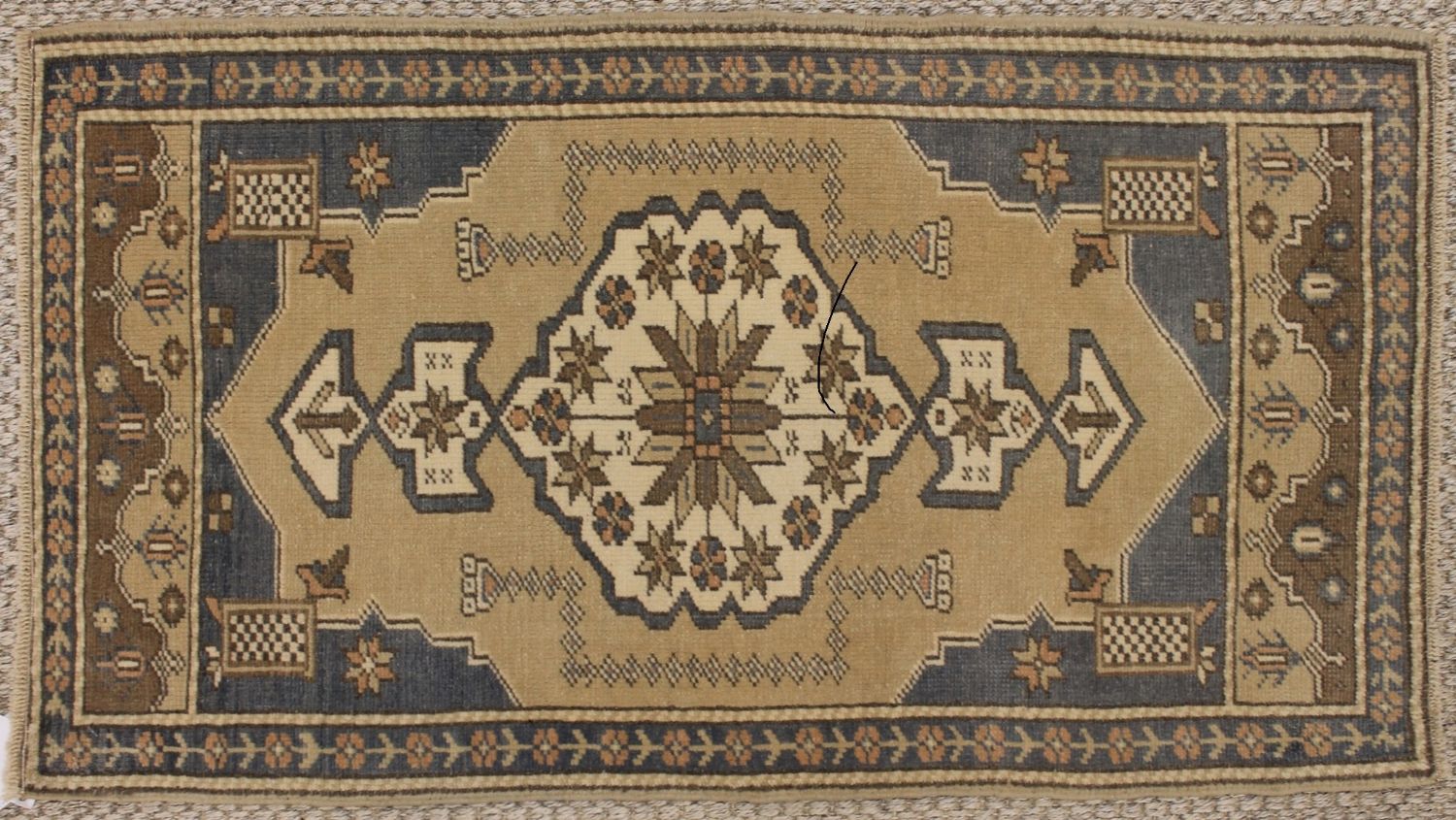 2X3 Anatolia Hand Knotted Wool Area Rug - MR030343