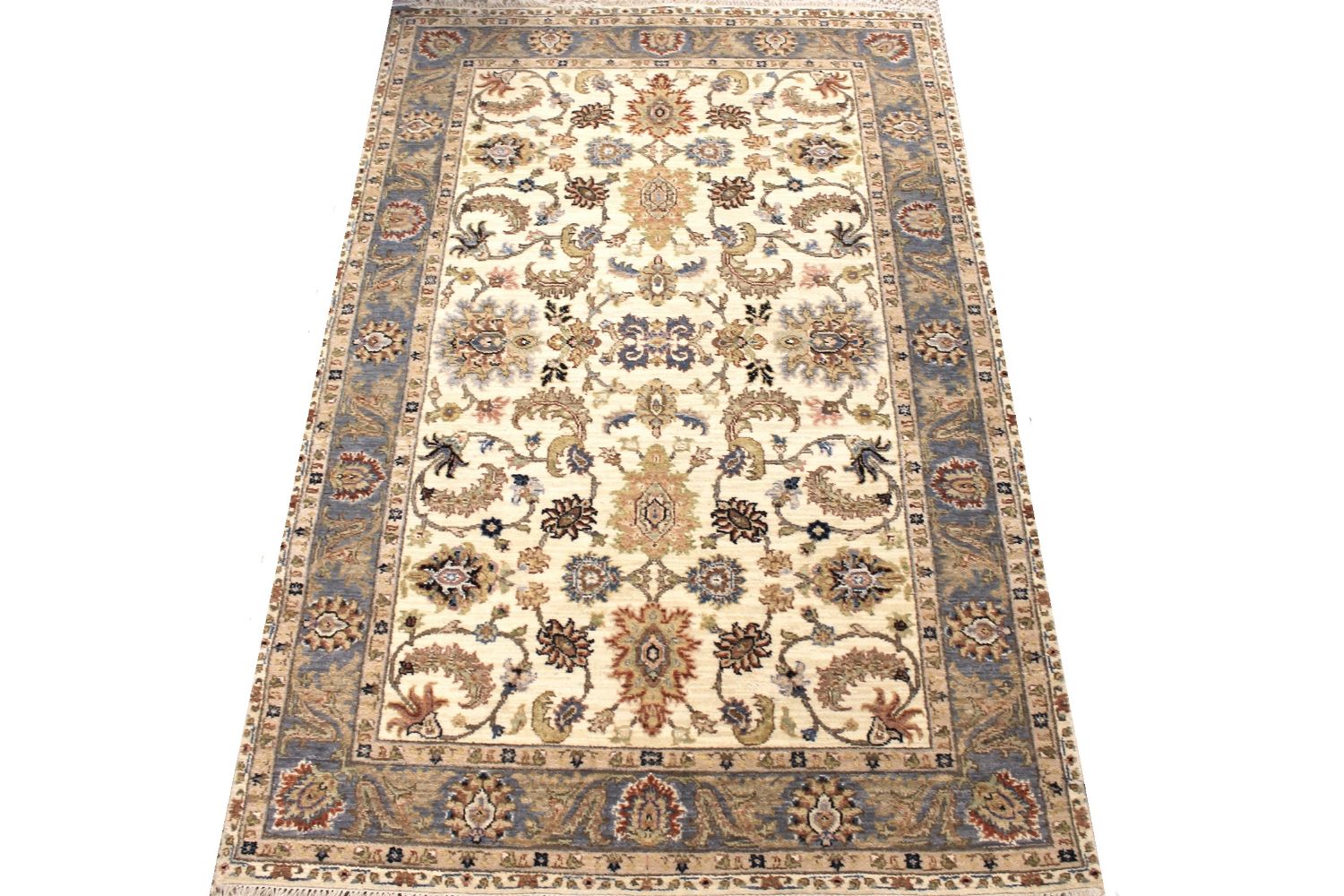 4x6 Traditional Hand Knotted Wool Area Rug - MR030369