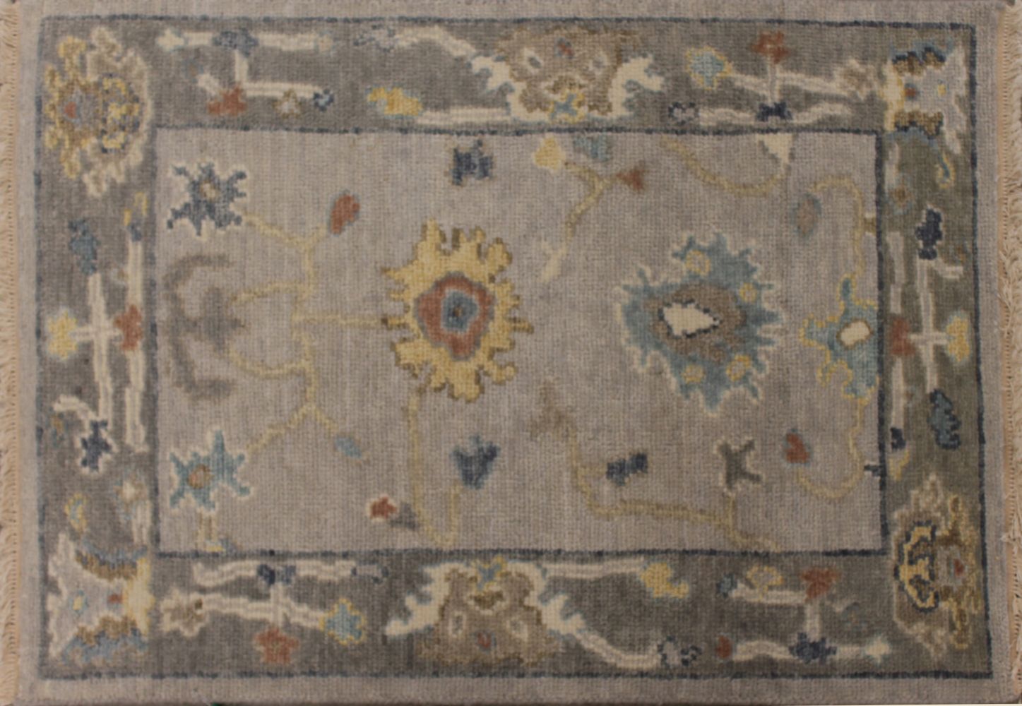 2X3 Oushak Hand Knotted Wool Area Rug - MR30408