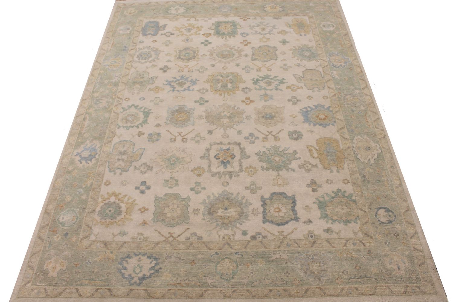 9x12 Oushak Hand Knotted Wool Area Rug - MR30411