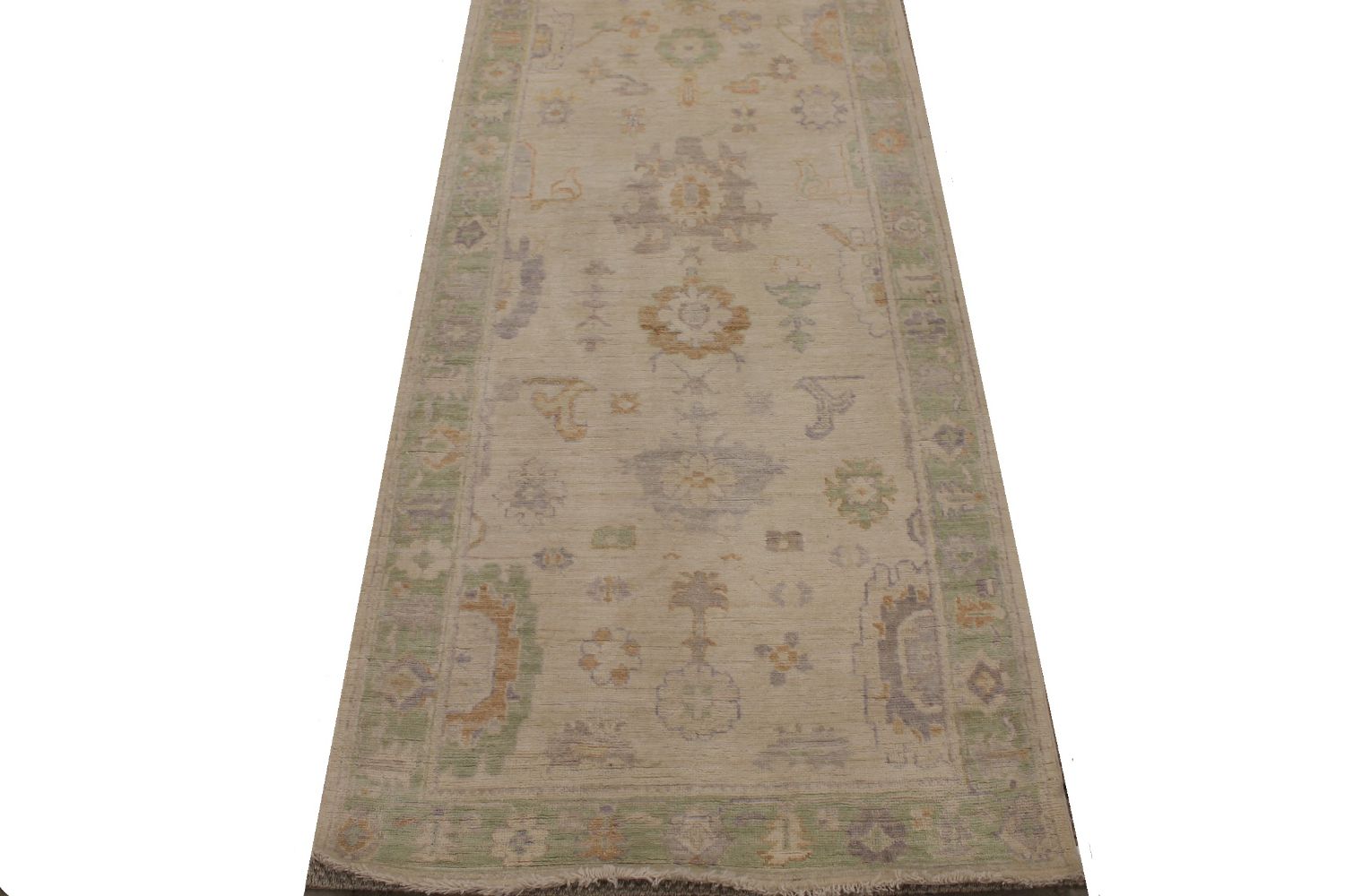 Wide Runner Oushak Hand Knotted Wool Area Rug - MR30454