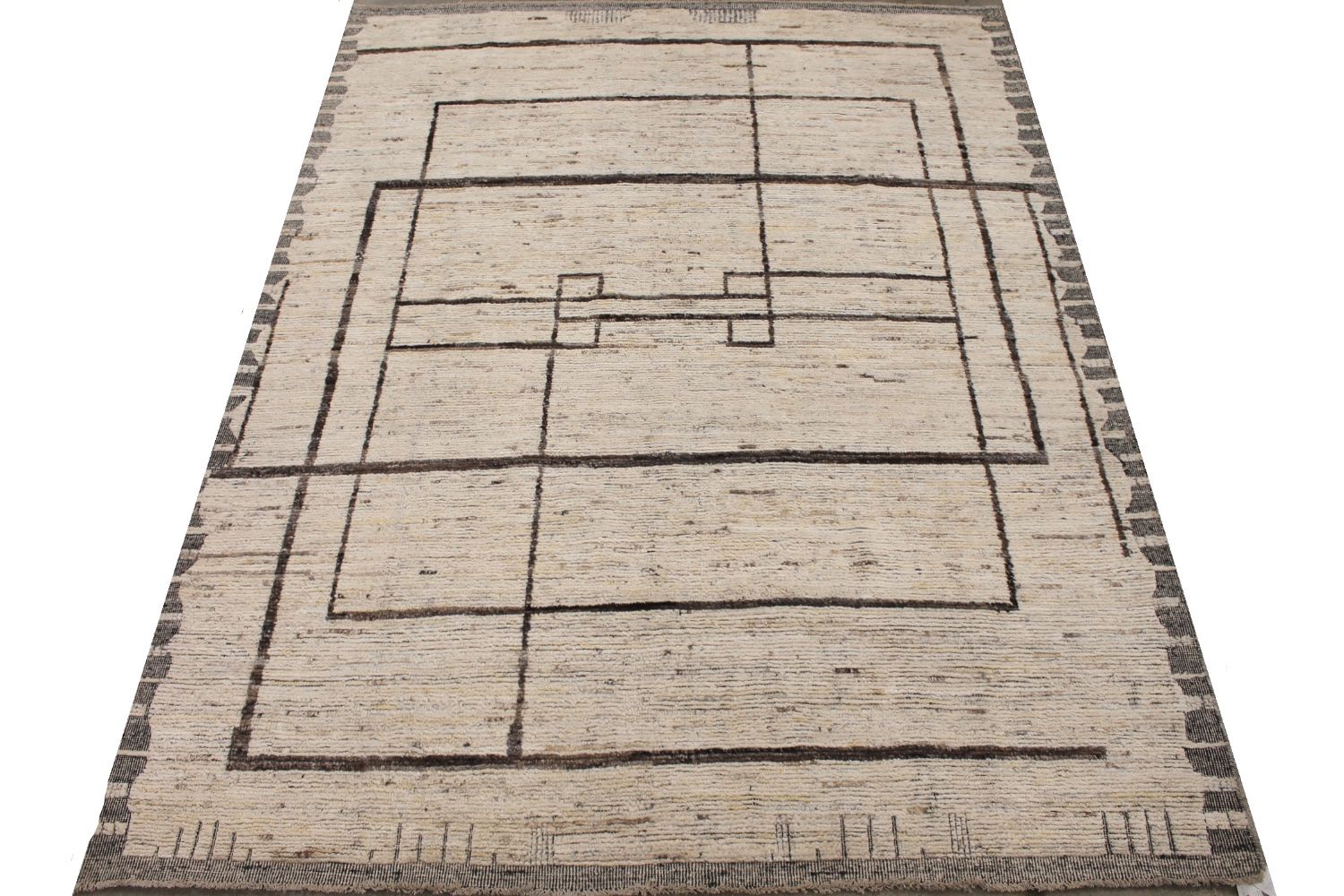 8x10 Casual Hand Knotted Wool Area Rug - MR30478