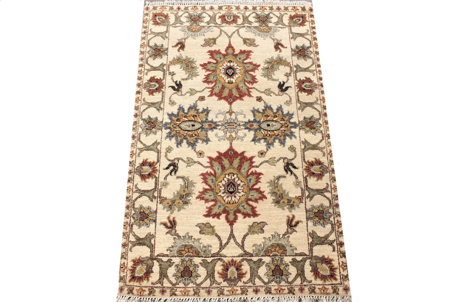 2X4 Traditional Hand Knotted Wool Area Rug - MR030592