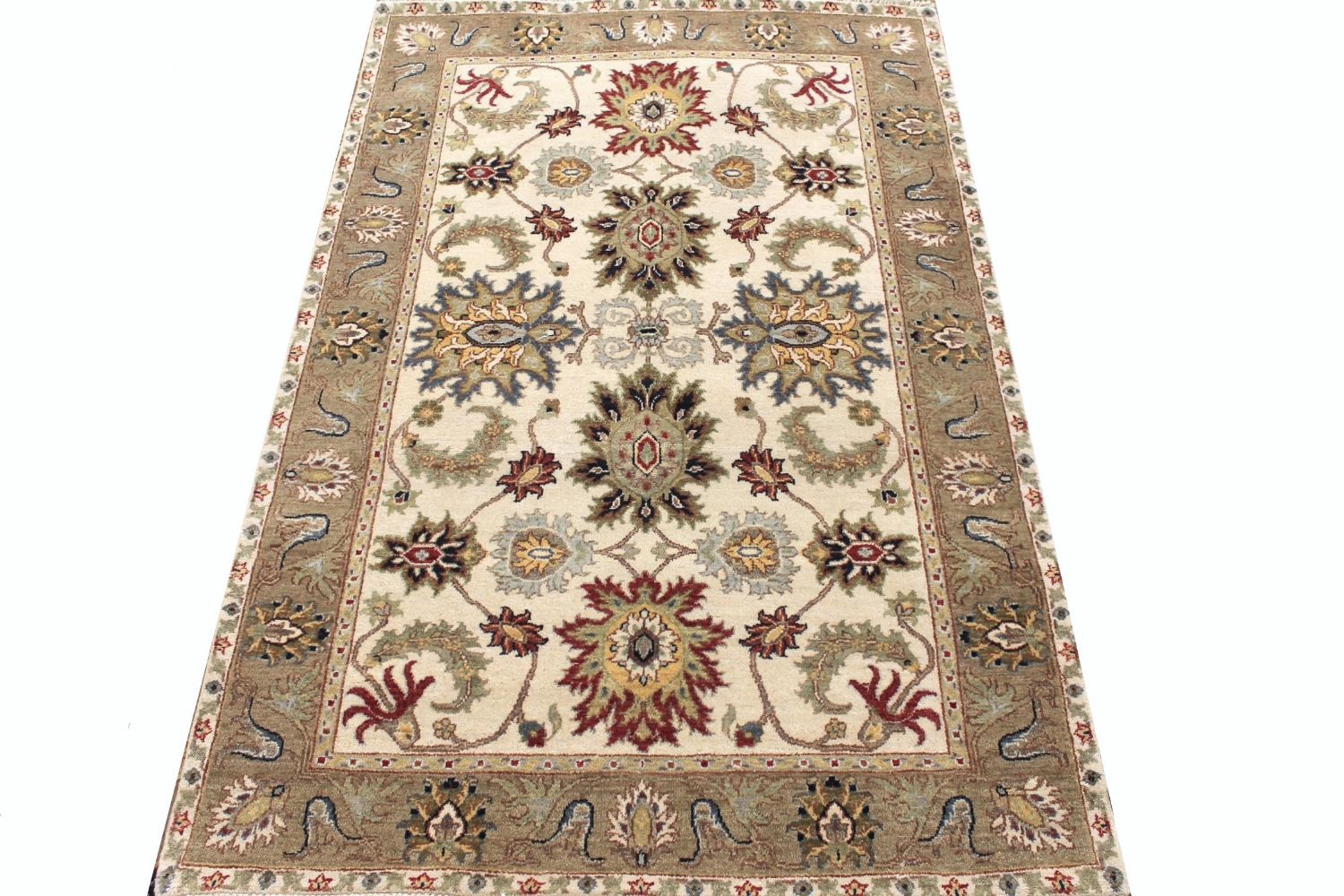 4x6 Traditional Hand Knotted Wool Area Rug - MR030597