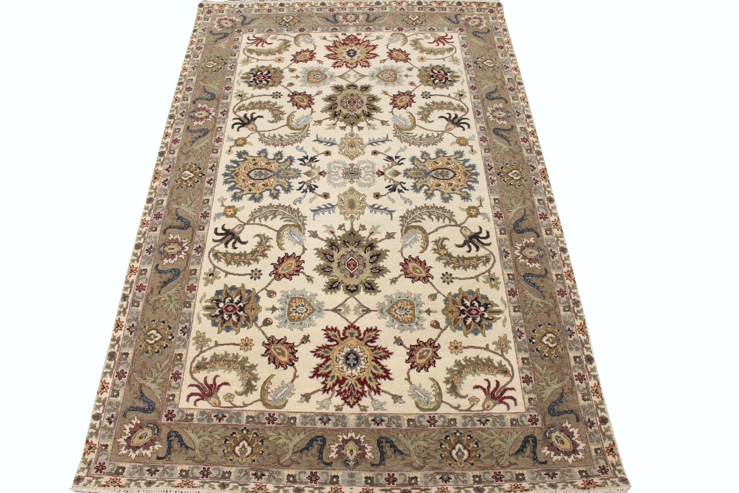 6x9 Traditional Hand Knotted Wool Area Rug - MR030606