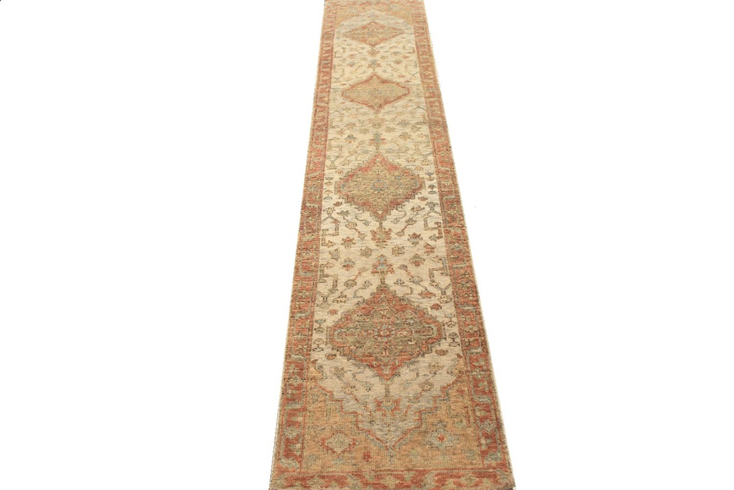 12 ft. Runner Aryana & Antique Revivals Hand Knotted Wool Area Rug - MR030634