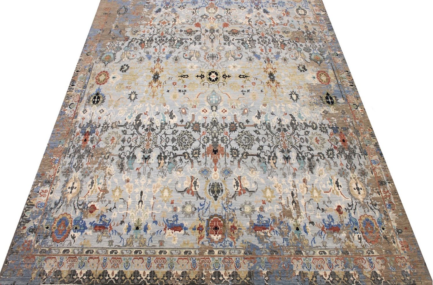 10x14 Transitional Hand Knotted Wool Area Rug - MR030644